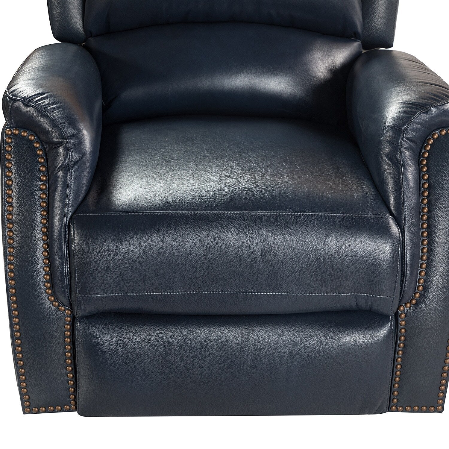 Fauteuil inclinable électrique en cuir véritable Eliseo avec port USB et design à oreilles