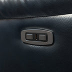 Fauteuil inclinable électrique en cuir véritable Eliseo avec port USB et design à oreilles