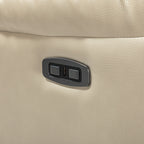 Fauteuil inclinable électrique en cuir véritable Eliseo avec port USB et design à oreilles