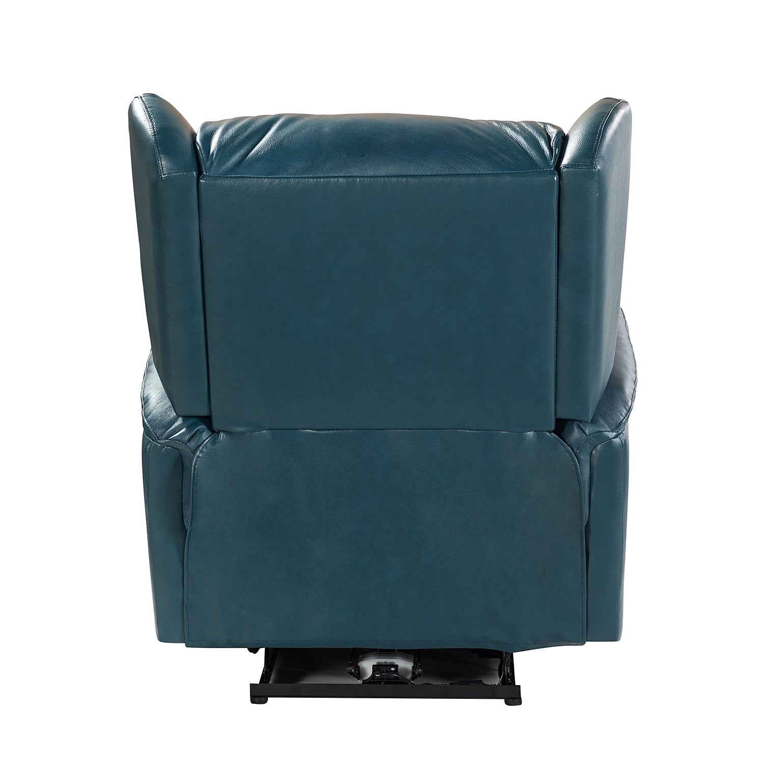 Fauteuil inclinable électrique en cuir véritable Eliseo avec port USB et design à oreilles