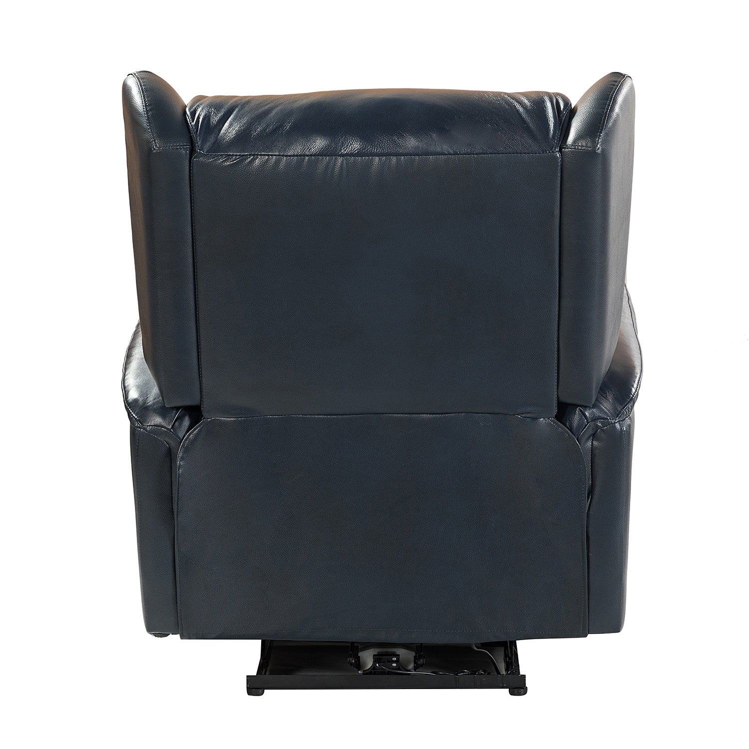 Fauteuil inclinable électrique en cuir véritable Eliseo avec port USB et design à oreilles