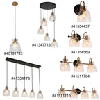 Suspension moderne du milieu du siècle Elisie à 1 ampoule en verre martelé avec dôme en cascade pour cuisine, îlot de cuisine, salle à manger