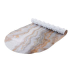 Tapis de bain moussant ovale Elle Decor à imprimé agate