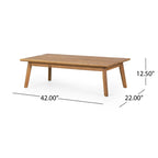 Salon de jardin 4 places en bois d'acacia Ellendale avec coussins par Christopher Knight Home