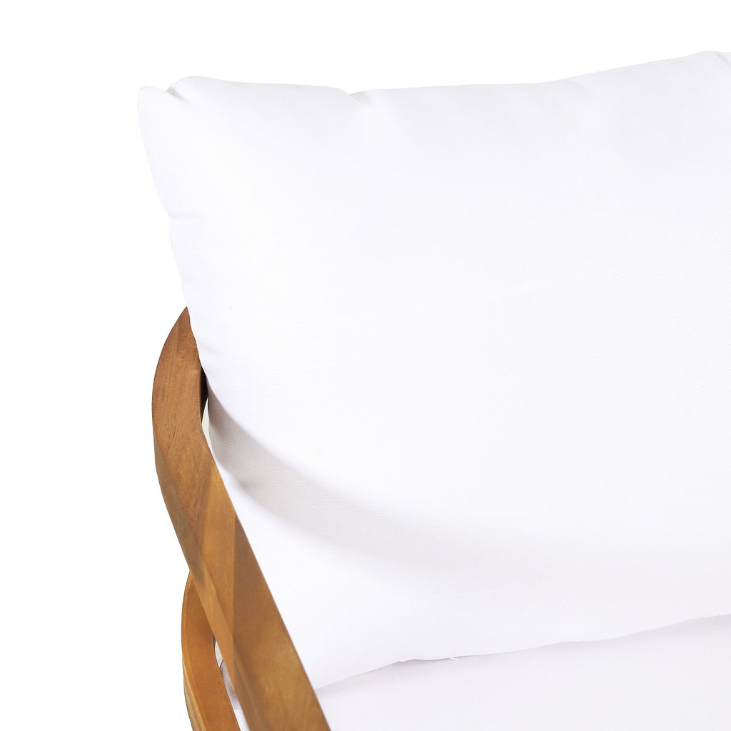 Fauteuils club d'extérieur Ellendale en bois d'acacia avec coussin par Christopher Knight Home