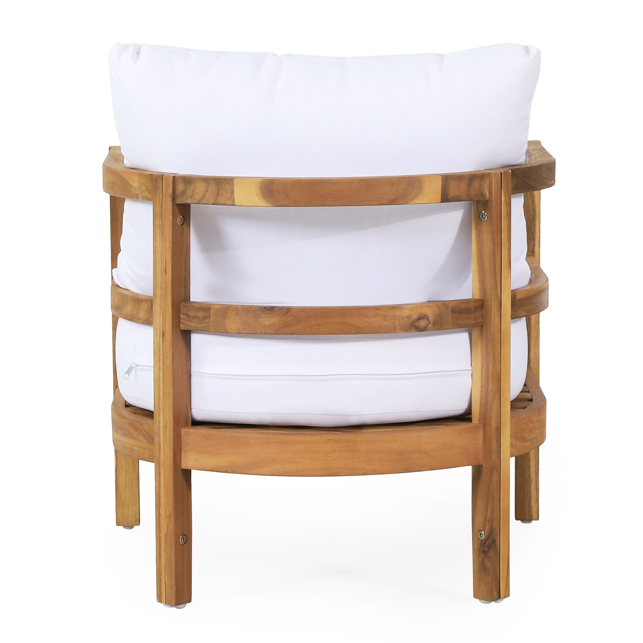 Fauteuils club d'extérieur Ellendale en bois d'acacia avec coussin par Christopher Knight Home