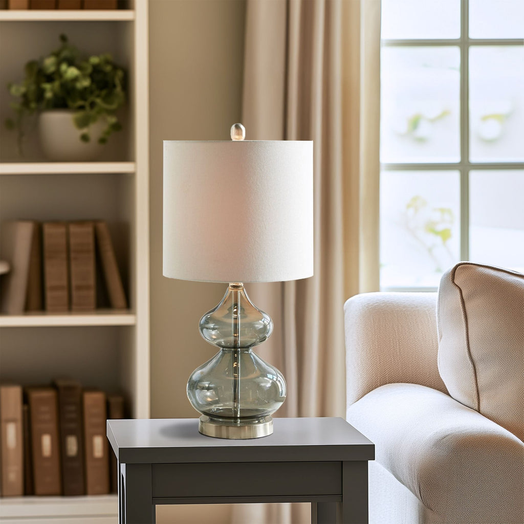 Lampe de table en verre courbé Ellipse, lot de 2