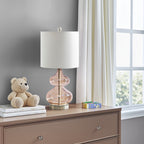 Lampe de table en verre courbé Ellipse, lot de 2