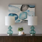 Lampe de table en verre courbé Ellipse, lot de 2