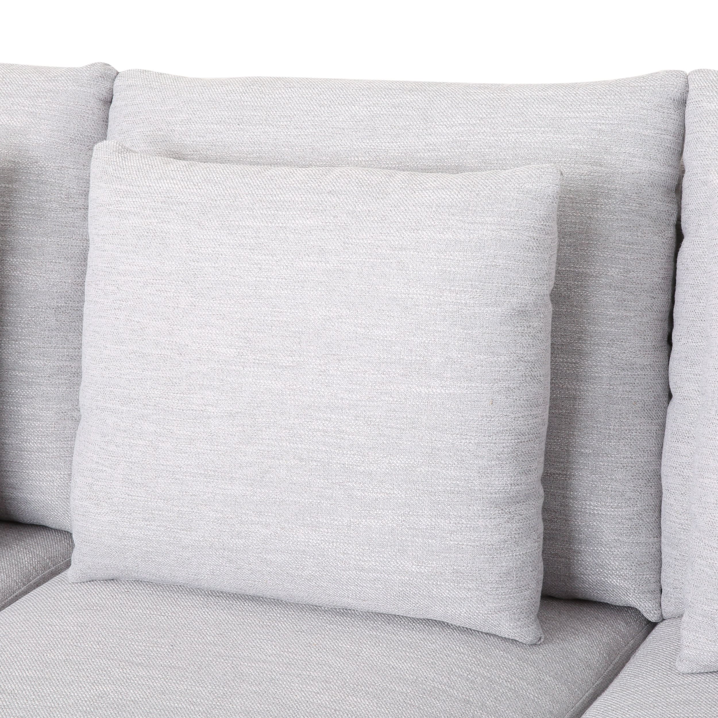 Canapé 3 places contemporain en tissu Elliston avec coussins décoratifs par Christopher Knight Home