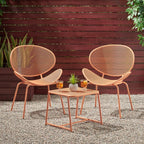 Ensemble de conversation d'extérieur moderne Elloree 2 places par Christopher Knight Home