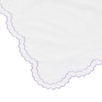 Parure de couette et taie d'oreiller double en percale de coton brodée et festonnée