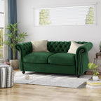 Canapé Chesterfield capitonné Emerald 61,75 avec têtes de clous et pieds