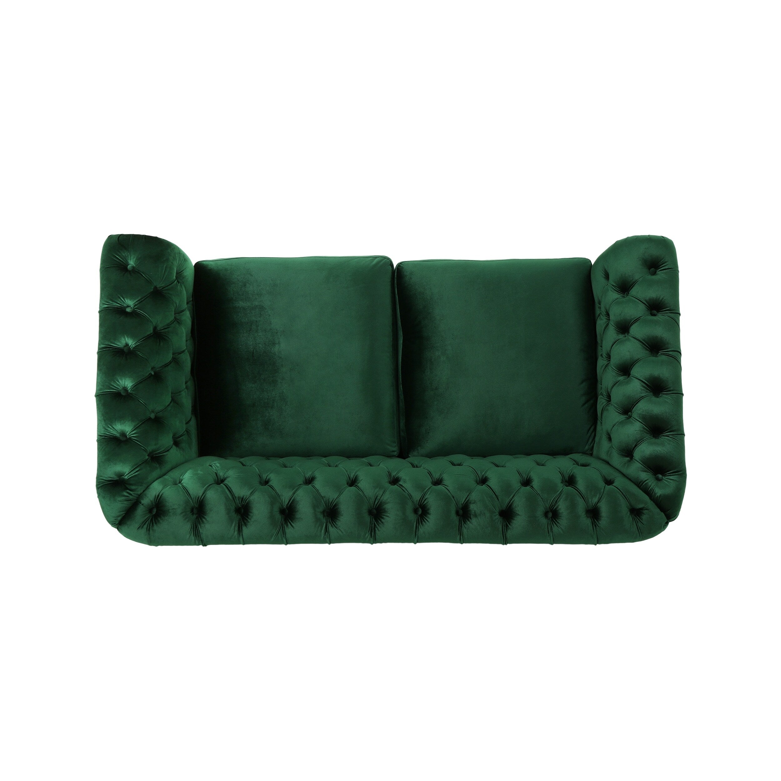 Canapé Chesterfield Emerald à boutons capitonnés avec têtes de clous