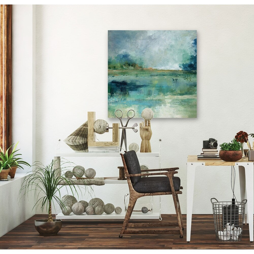 Île d'Émeraude - Toile tendue sur châssis