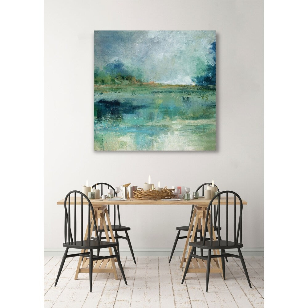 Île d'Émeraude - Toile tendue sur châssis