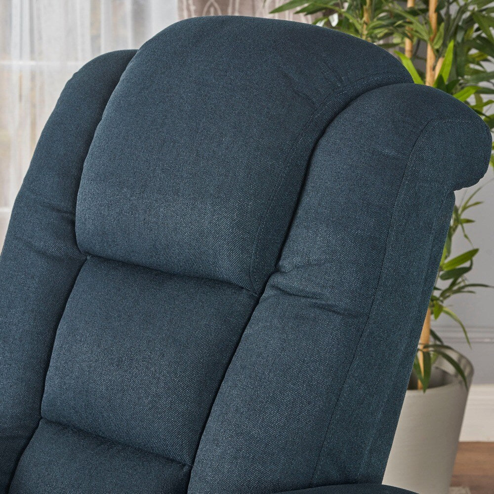 Fauteuil inclinable électrique en tissu Emersyn avec rangement pour accoudoirs et câble USB par Christopher Knight Home