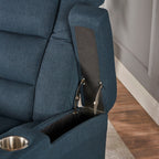 Fauteuil inclinable électrique en tissu Emersyn avec rangement pour accoudoirs et câble USB par Christopher Knight Home