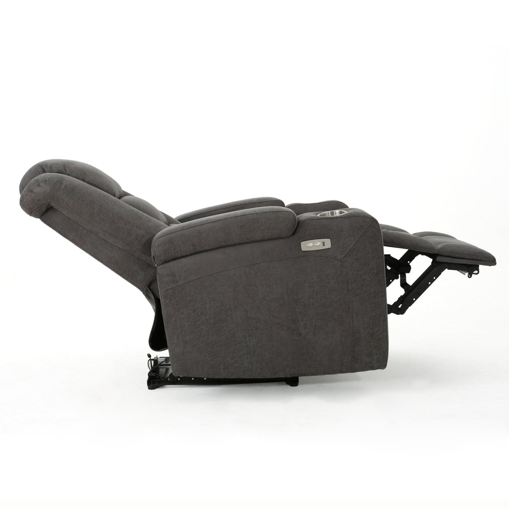 Fauteuil inclinable électrique en microfibre Emersyn par Christopher Knight Home