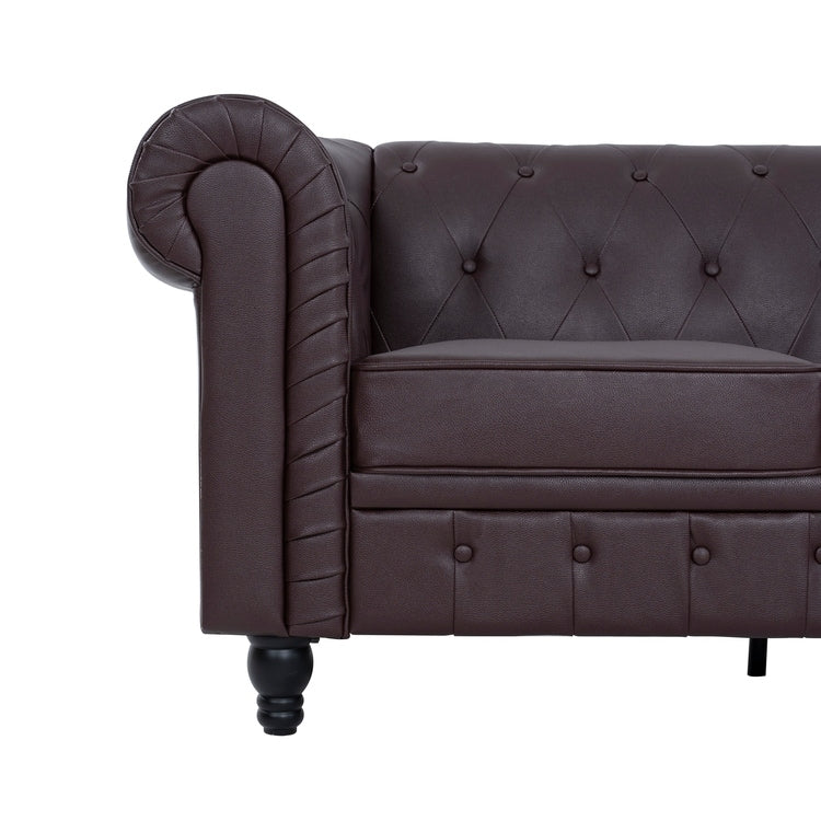 Canapé Chesterfield Élégance, Confort luxueux pour salons cosy, Canapé moderne du milieu du siècle, Élégance, Canapé 3 places