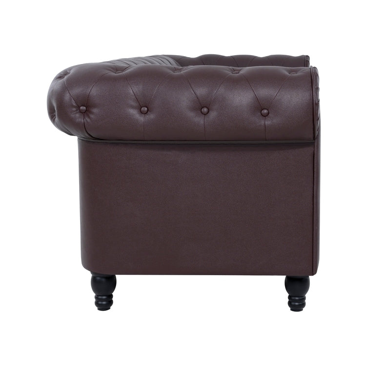 Canapé Chesterfield Élégance, Confort luxueux pour salons cosy, Canapé moderne du milieu du siècle, Élégance, Canapé 3 places