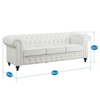 Canapé Chesterfield Élégance, Confort luxueux pour salons cosy, Canapé moderne du milieu du siècle, Élégance, Canapé 3 places