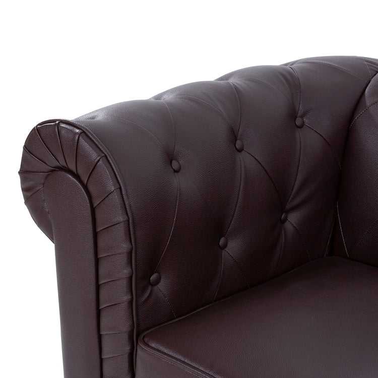 Canapé Chesterfield Élégance, Confort luxueux pour salons cosy, Canapé moderne du milieu du siècle, Élégance, Canapé 3 places