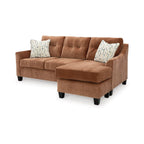 Canapé-lit queen-size Emilia, 3 coussins décoratifs, polyester marron