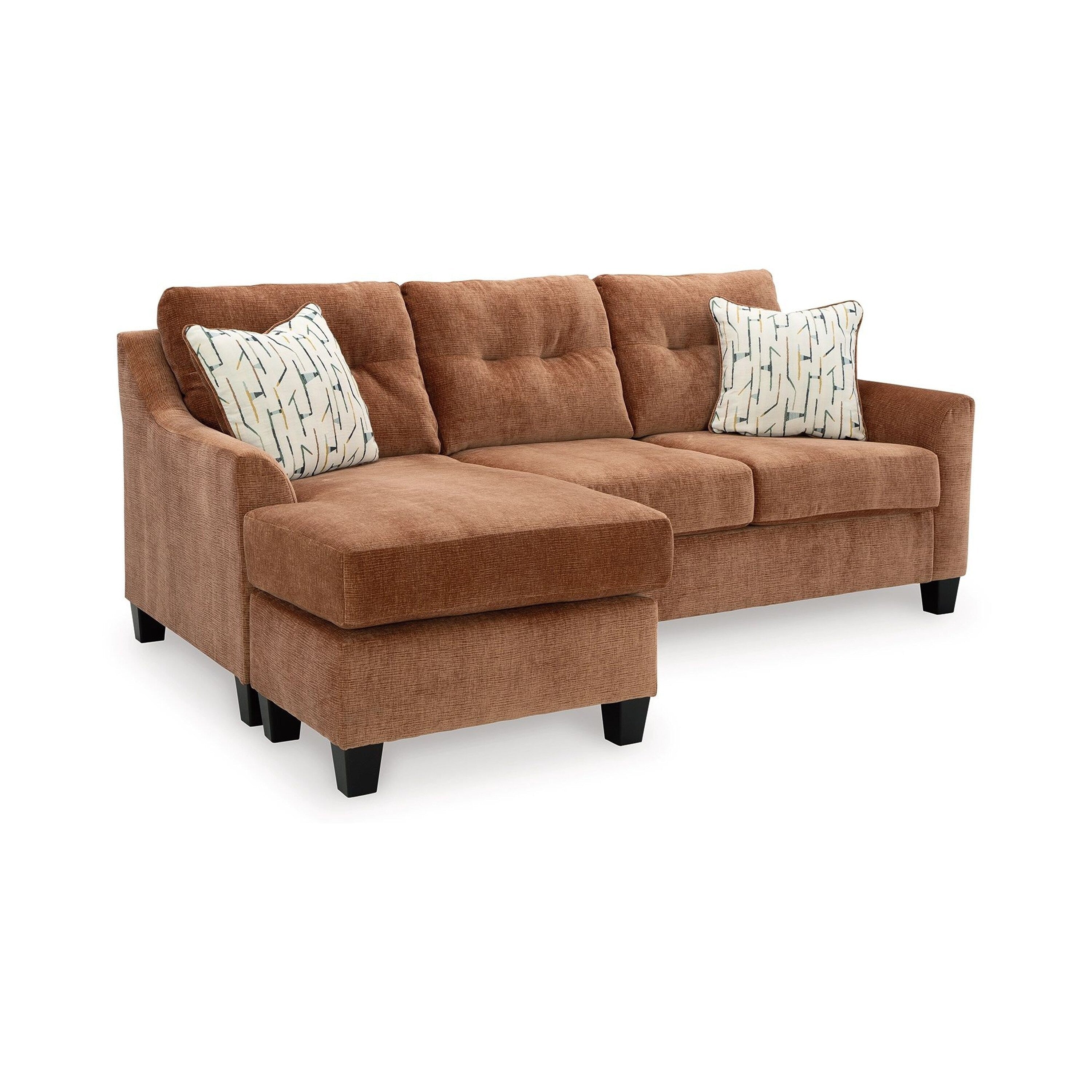 Canapé-lit queen-size Emilia, 3 coussins décoratifs, polyester marron