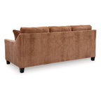 Canapé-lit queen-size Emilia, 3 coussins décoratifs, polyester marron