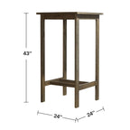 Ensemble de salle à manger avec table de bar et chaises en bois Emilio