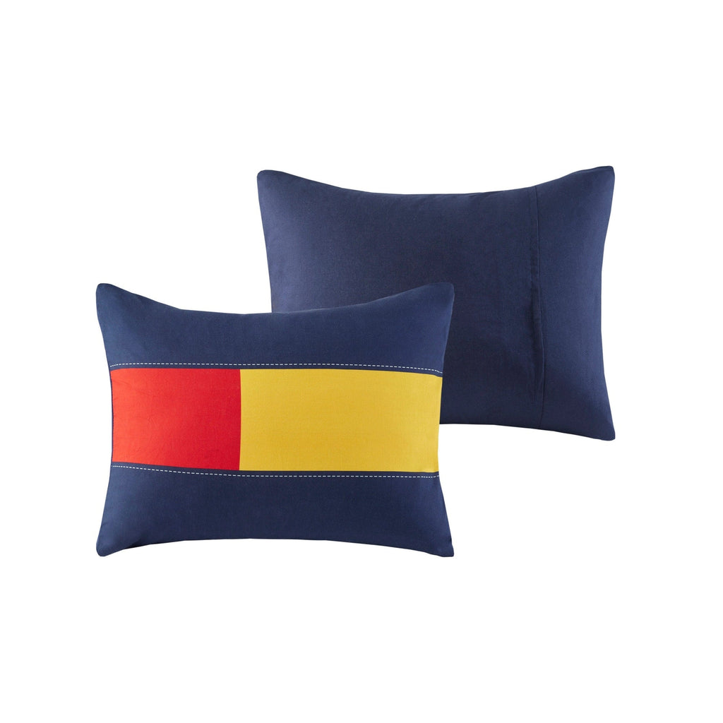 Parure de couette imprimée à rayures Emmett par Intelligent Design Kids