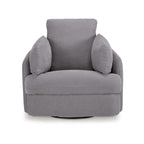 Fauteuil inclinable pivotant manuel Emmett, polyester gris, 2 coussins