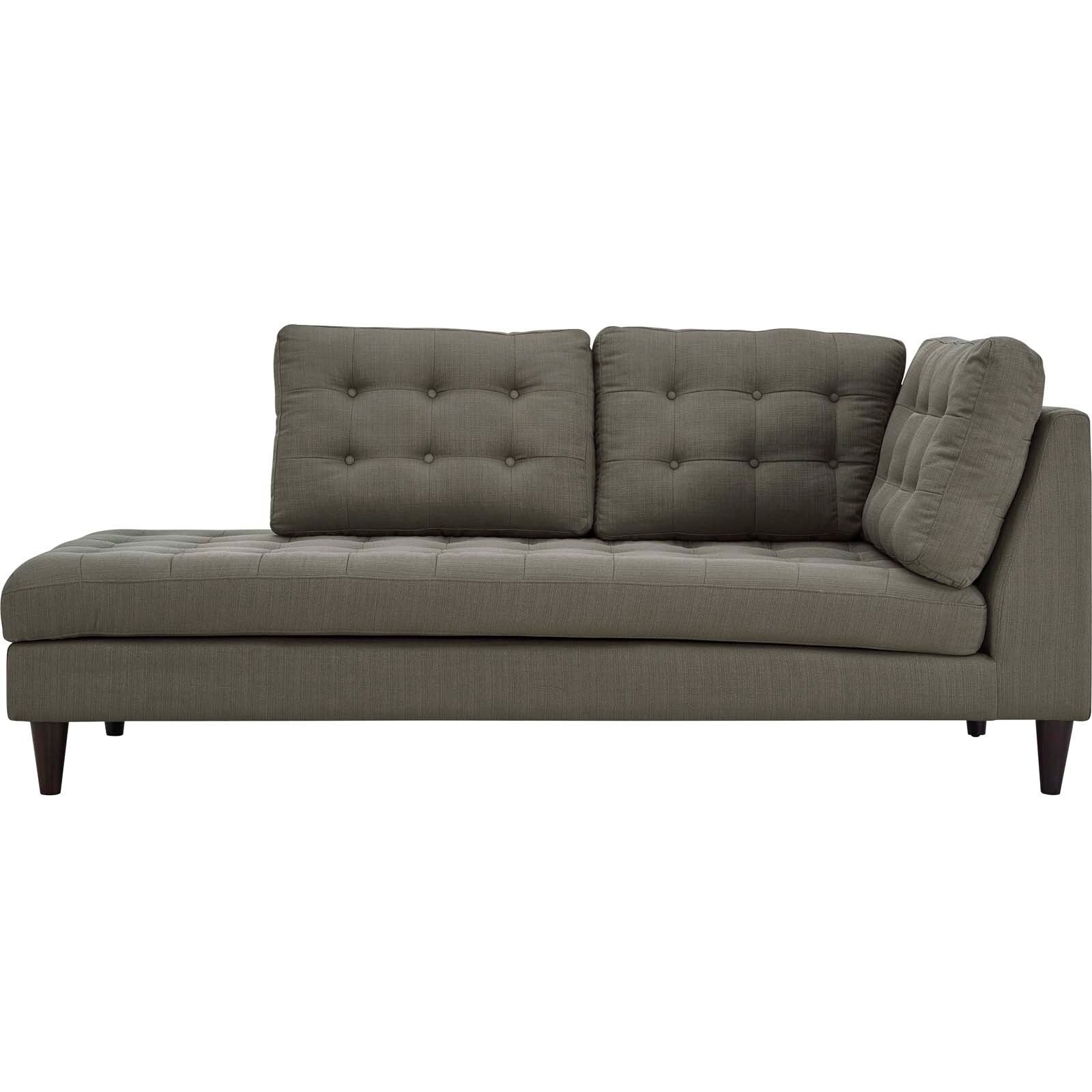 Chaise longue rembourrée en tissu Carson Carrington Humlebaek Empress