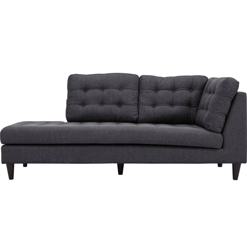 Chaise longue rembourrée en tissu Carson Carrington Humlebaek Empress