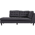 Chaise longue rembourrée en tissu Carson Carrington Humlebaek Empress