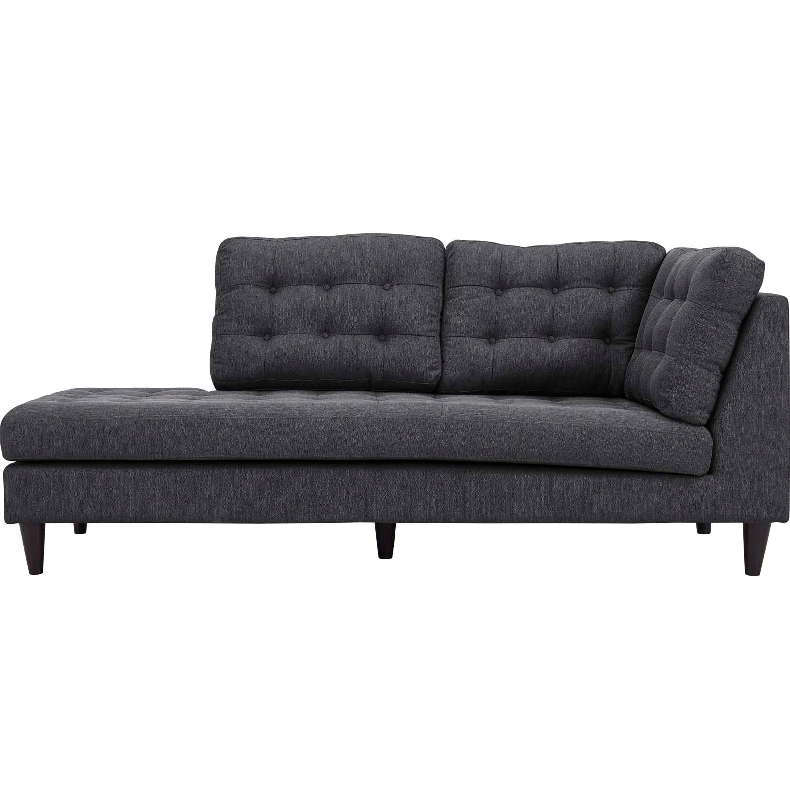 Chaise longue rembourrée en tissu Carson Carrington Humlebaek Empress