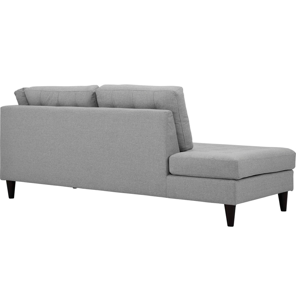 Chaise longue rembourrée en tissu Carson Carrington Humlebaek Empress