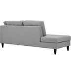 Chaise longue rembourrée en tissu Carson Carrington Humlebaek Empress
