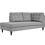 Chaise longue rembourrée en tissu Carson Carrington Humlebaek Empress