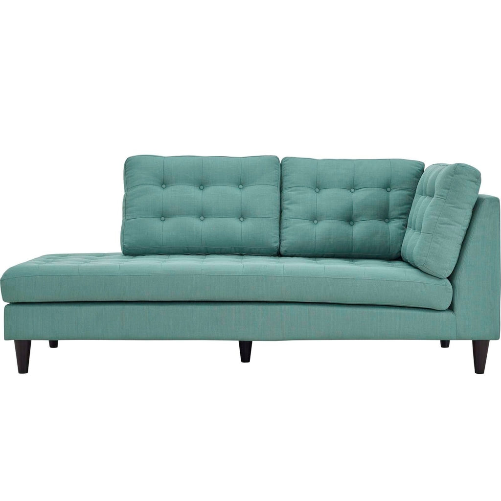 Chaise longue rembourrée en tissu Carson Carrington Humlebaek Empress