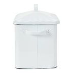 Boîte à pain en métal émaillé avec message sur le pain