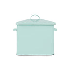 Boîte à pain en métal émaillé avec message sur le pain