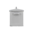 Boîte à pain en métal émaillé avec message sur le pain