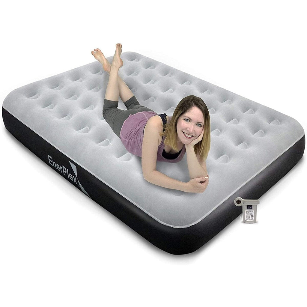 Matelas pneumatique de camping EnerPlex Never-Leak avec pompe - Queen