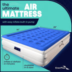 Matelas pneumatique EnerPlex Premium à double pompe - Taille Queen