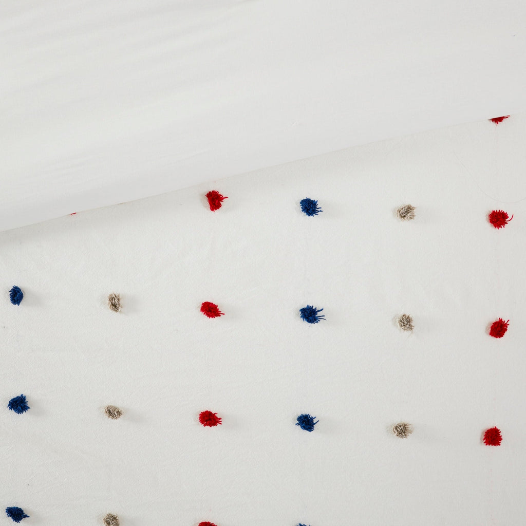 Parure de couette Ensley en coton jacquard à pompons par Intelligent Design Kids