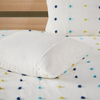 Parure de couette Ensley en coton jacquard à pompons par Intelligent Design Kids