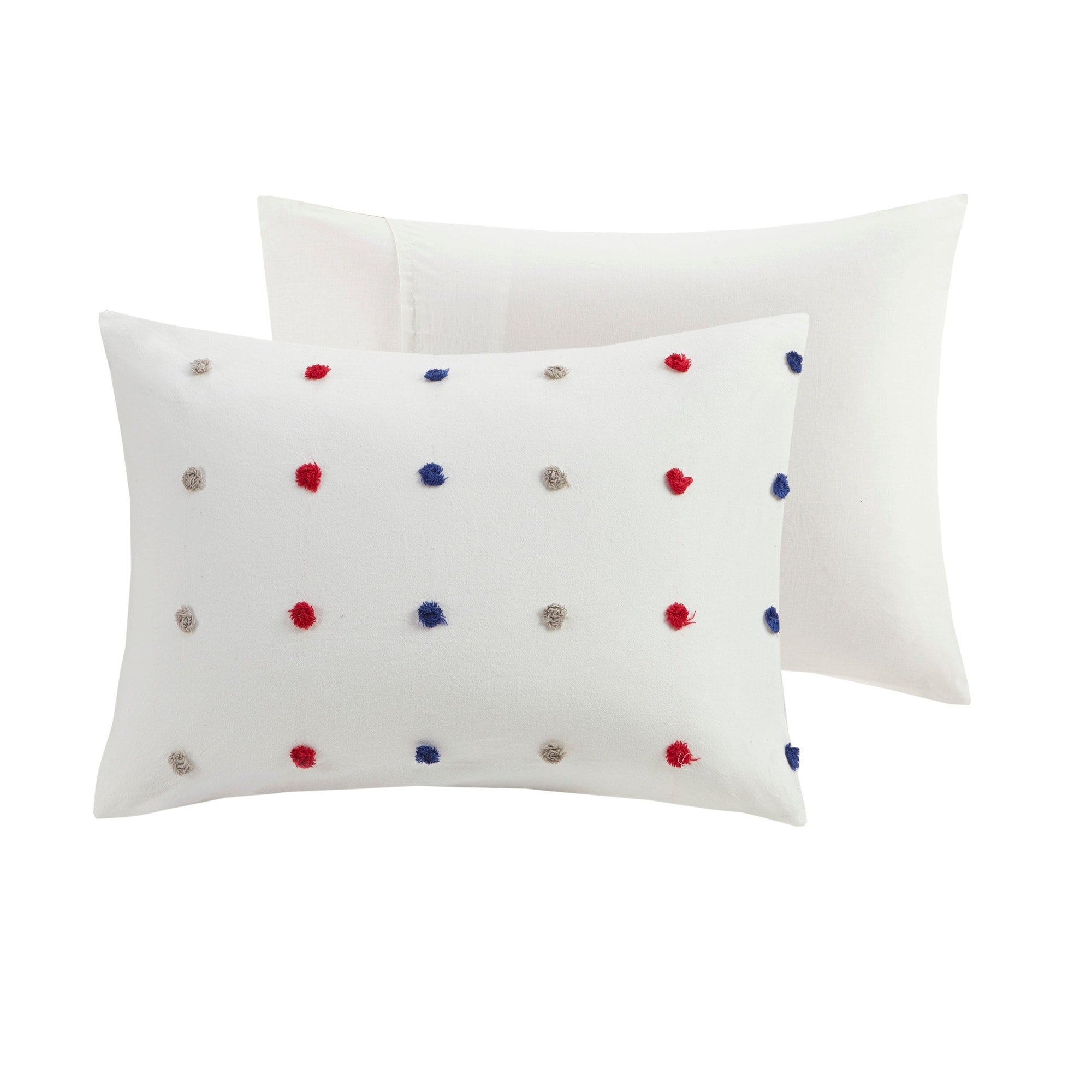 Parure de couette Ensley en coton jacquard à pompons par Intelligent Design Kids