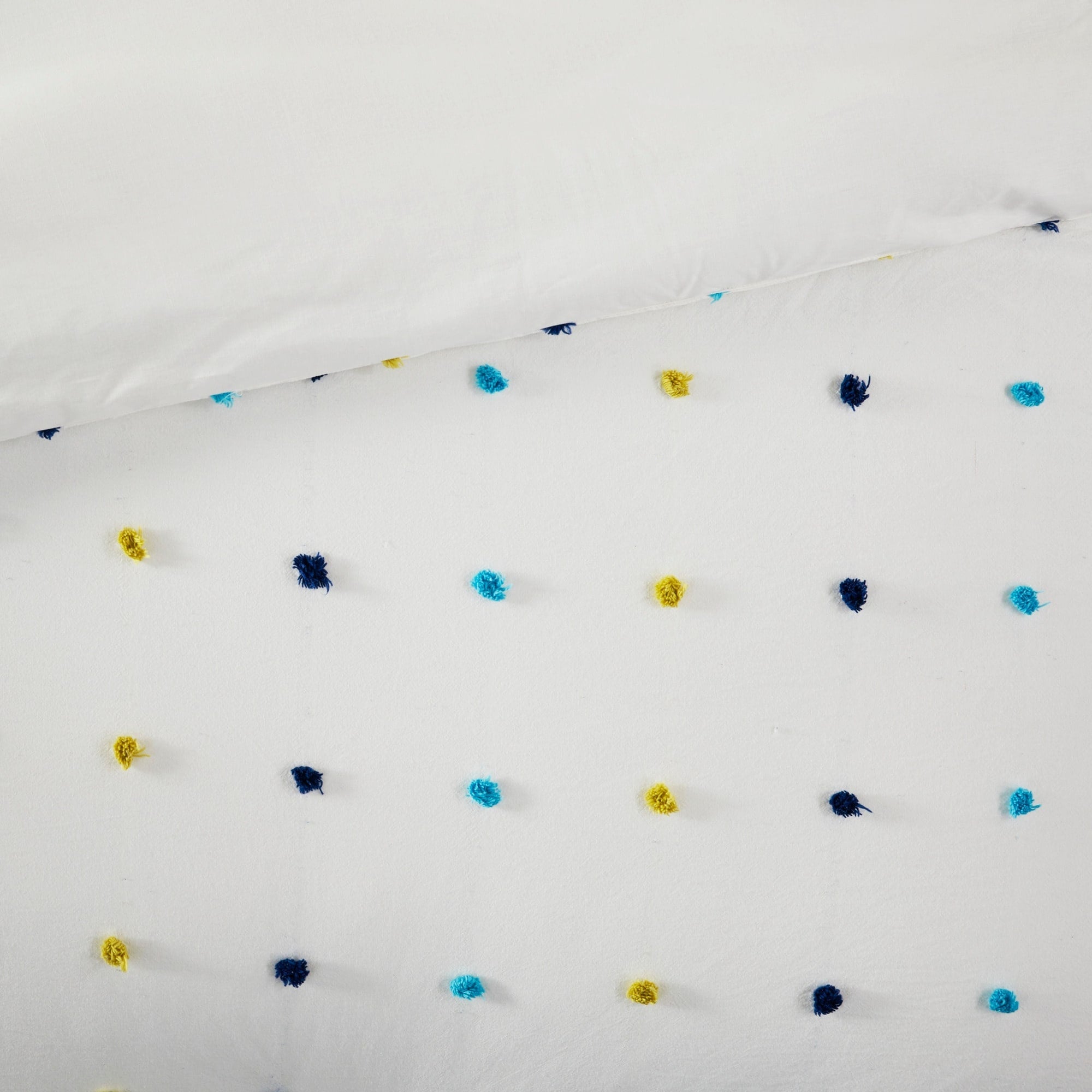 Parure de couette Ensley en coton jacquard à pompons par Intelligent Design Kids